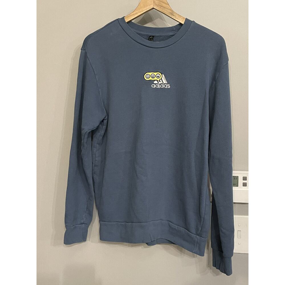 Adidas Sweatshirt Optimoticon Graphic Embroidered Crewneck Mens M